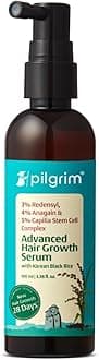 Pilgrim Redensyl 3% + Anagain 4% + Baicapil Advanced Hair Growth Serum (30ml) for Scalp with Korean Black Rice, Saw Palmetto | Control Hair Fall, Stimulate Hair Regrowth, Hair (100ml, (Pack of1))
