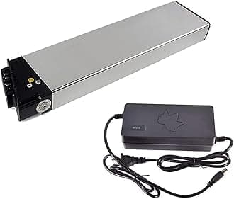 E-Bike Battery 48V 12.8Ah Folding Built-in Electric Bicycle Lithium Battery for SAMEBIKE 1000W 800W 750W 500W 350W Bike Motor with Charger and BMS