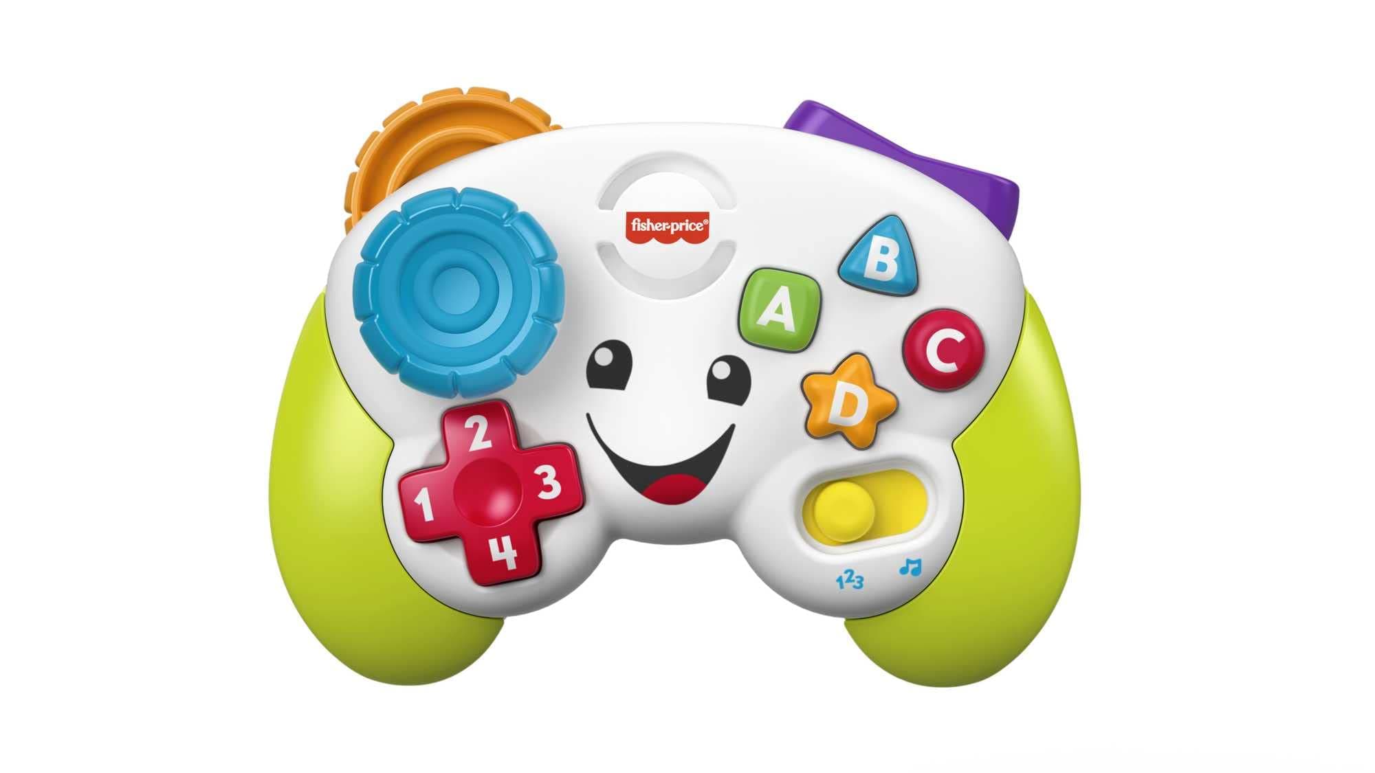 – Laugh & Learn Game & Learn Controller, UK English Version, musical toy with lights and learning content for baby and toddler ages 6-36 months, FWG12