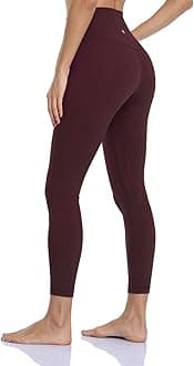 HeyNuts Formerly Hawthorn Athletic High Waisted Yoga Leggings for Women, Buttery Soft Workout Pants Compression 7/8 Leggings with Pockets Cassis L(12)