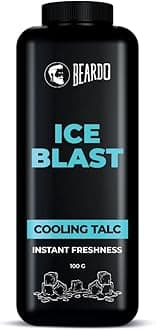 Beardo Ice Blast Talc powder for men | INSTANT ICY COOLING Talcum Powder Men | Combat heat with Menthol 250g