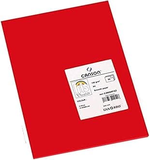 Canson Iris Vivaldi A4 185 GSM Smooth Colour Paper - Red (Pack of 50 Sheets)