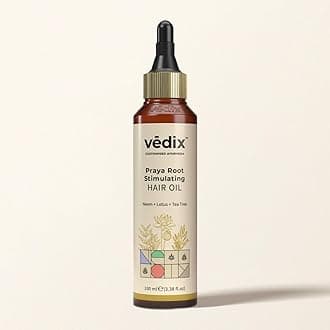 Vedix Praya Root Stimulating Ayurvedic Hair Oil | Hair Growth Oil With Neem + Lotus + Tea Tree - Customized Anti Hair Fall Control Oil - 100ml