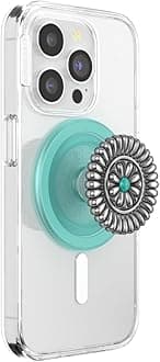 PopSockets Phone Grip for MagSafe with Kickstand, Magnetic Stand, Swappable Top, Secure Hold for iPhone MagSafe Cases, Phone & Tablet Grip, Cute PopSockets - Enamel Stamped