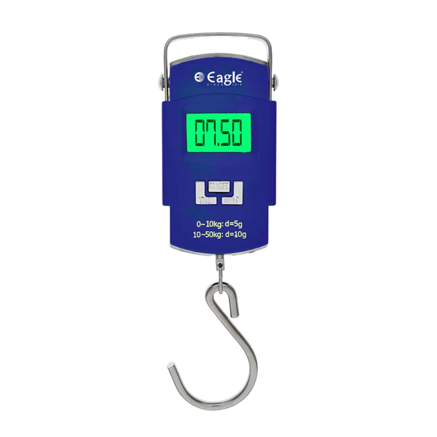 Eagle EHS-101 Portable Digital Luggage Scale/Hanging Machine/Digital Weight Machine with Metal Hook (50 kg,Blue)