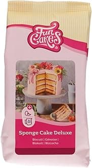 FunCakes Mix for Sponge Cake Deluxe Easy to Use, Wonderfully Light Sponge Cake, Perfect for Cake Decoration, Confectioner Quality, Cake Base, Halal, 500 g.