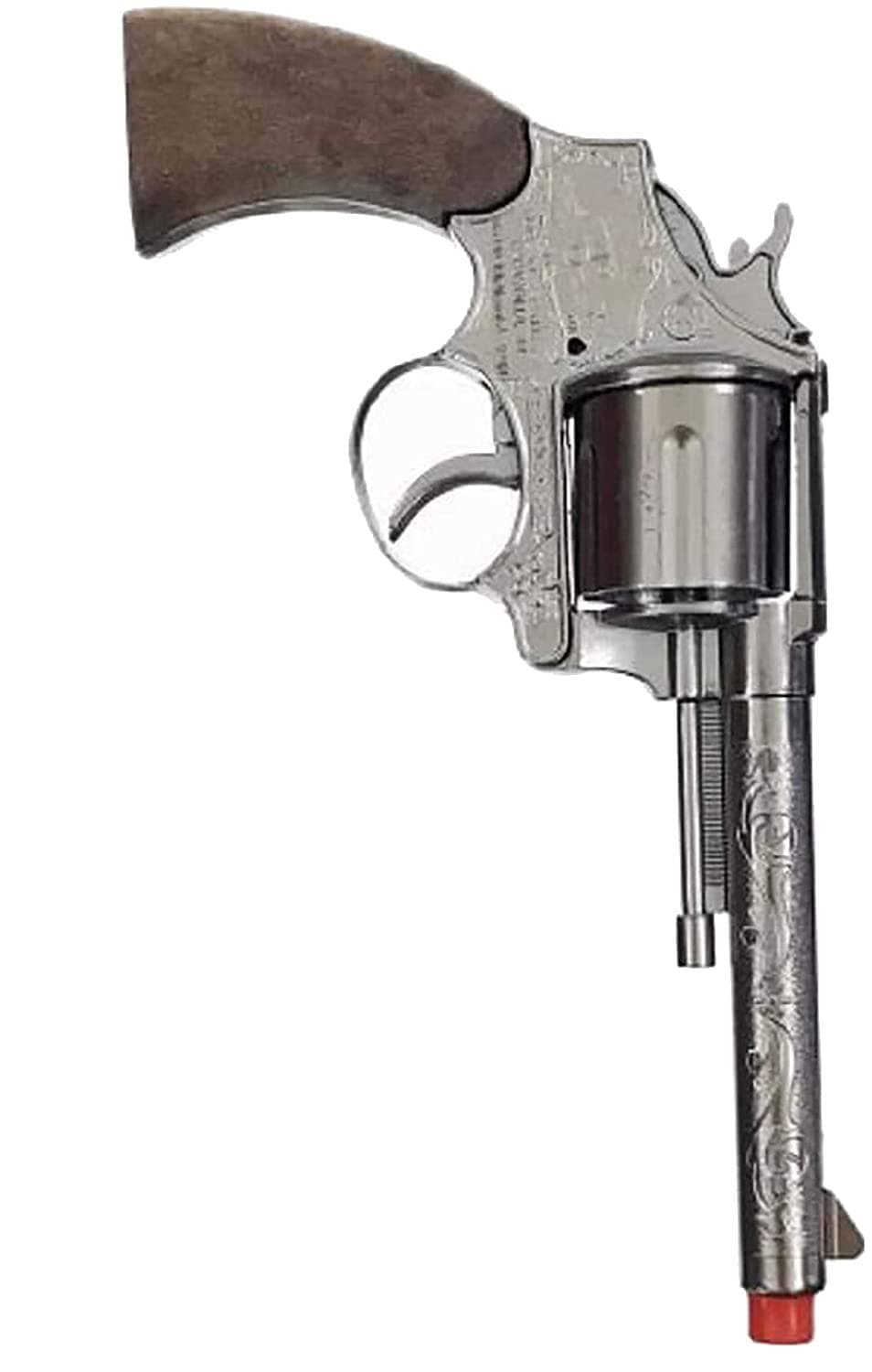 Jesse James Pistol Holster Set, Solid Die-Cast Metal Toy Gun, Includes 7" Pistol & Belt, Made in Italy, Safe for Children, Authentic Old West Design