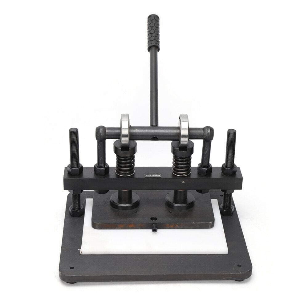 DiLiBee Manual Leather Cutting Machine Cutting & Embossing Machine Double Wheel Hand Leather Cutting Machine 26x16cm Square-Steel Paper Crafts