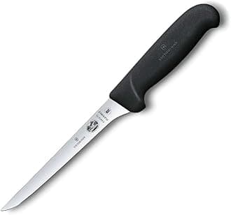 Fibrox 6 Inch Flexible Boning Knife, Straight Blade, Black
