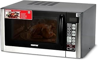 Geepas GMO1898 1000W Digital Microwave Oven with 10 Power Levels, 45 Liter Capacity, Grey"Min 1 year manufacturer warranty"