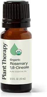 Plant Therapy Organic Rosemary Essential Oil 100% Pure, USDA Certified Organic, Undiluted, Natural Aromatherapy, Therapeutic Grade 10 mL (1/3 oz)