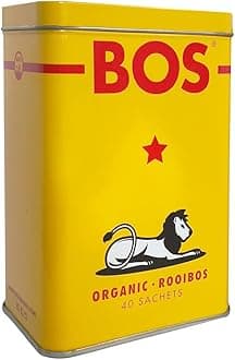 Organic Rooibos Caffeine Free Tea Sachets Tin, Compact & Convenient, 100 g, 40 Teabags (Pack of 1)