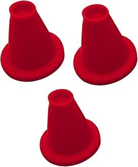 SportsYuva Rubber Cricket Batting Tee Cone for Batting Practice (Pack of 3) (Red)