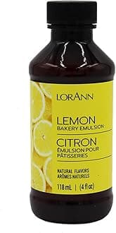 LorAnn Oils Lemon Bakery Emulsion: Tangy Essence, Perfect for Amplifying Citrus Tones in Cakes, Cookies & Desserts, Gluten-Free, Keto-Friendly, Extract Alternative Essential for Your Kitchen