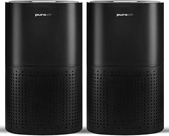 PuroAir 240 HEPA Air Purifiers for Home Large Rooms - Covers Up To 1,000 Sq Ft - Filters Up To 99.9% of Pollutants, Smoke, Pollen, Dust - Quiet HEPA Air Filter - Air Purifiers for Bedroom (2 Pack)