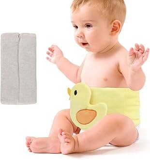 – Hilph Baby Colic Relief & Gas Relief Belt - Reusable Heated Tummy Wrap for Newborns & Infants 0-3 Years - Natural Flaxseed Warming Pad for Upset Stomach, Reflux & Soothe Discomfort - Yellow Duck
