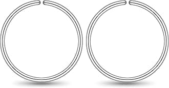 Small Gold Sterling Silver Huggie Hoop Earrings for Women Cartilage Nose Helix Tragus (Silver, 5mm 24 gauge / 1 pair)