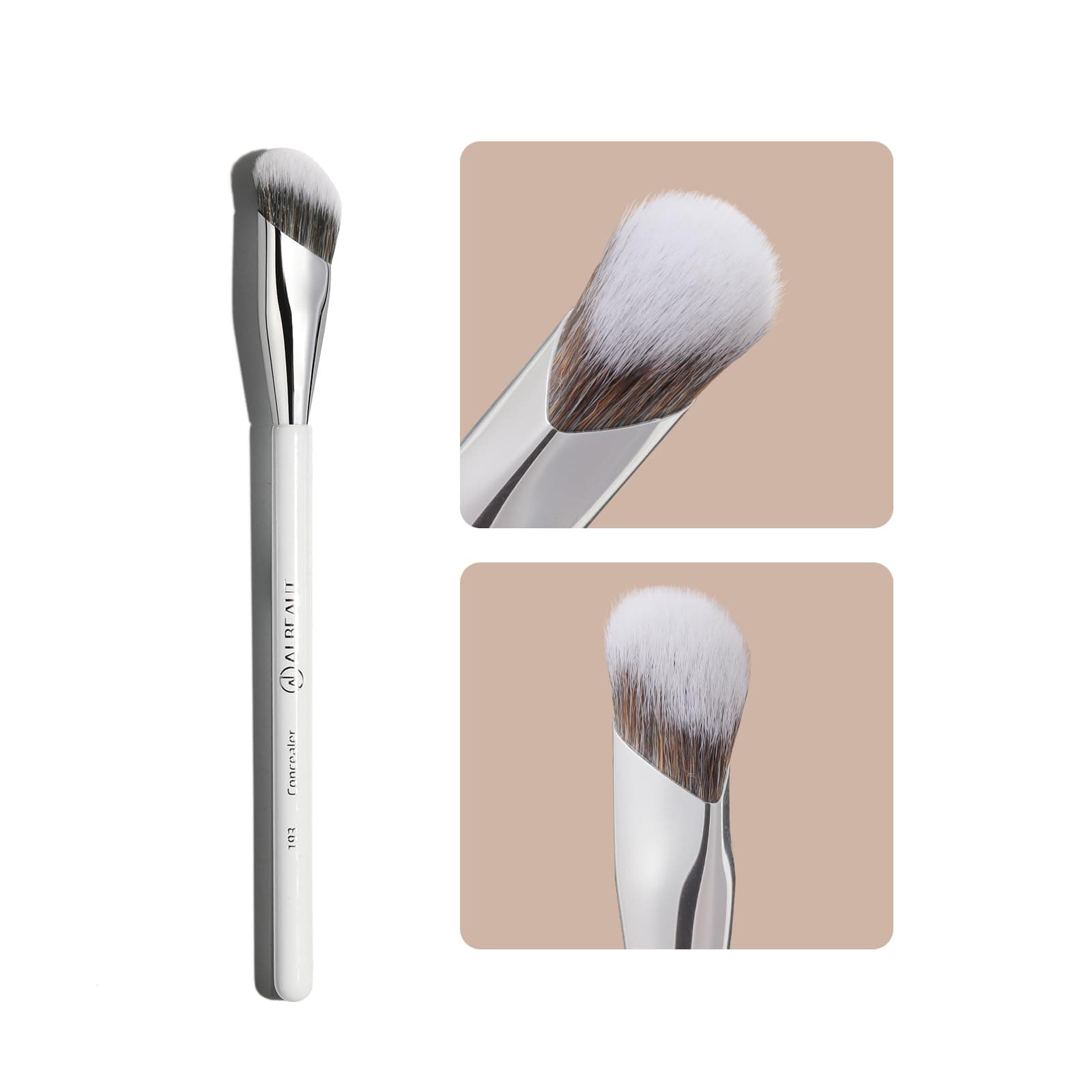 Concealer Brush, Angled Under Eye Makeup Small Foundation Precision Face Blending Brush (193 concealer brush)