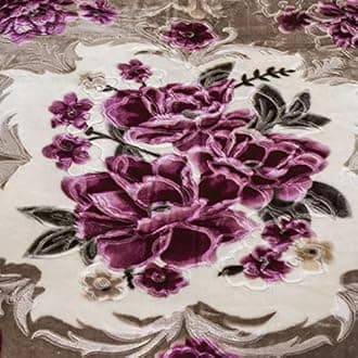 LGYKUMEG 9lb Heavy Korean Faux Mink Fleece Blanket 79"x91",Plush Velvet Korean Style Blankets,Silky Soft and Thick,2 Ply Reversible Plush Printed Raschel Warm Blanket(200x230cm4kg)