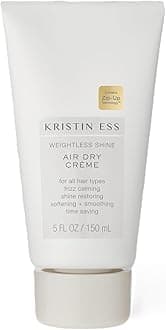 Hair Weightless Shine Air Dry Cream for Curl Definition, Smoothing + Blowout Prep - Frizz Control - Light Hold - Women's Styling Product for Frizzy, Wavy + Curly Hair - Vegan