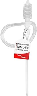 TERA PUMP - Heavy Duty Chemical Resistant Manual Hand-operated Siphon Pump Compatible with non-potable water, Acid, gasoline, kerosene & diesel, and more, etc.