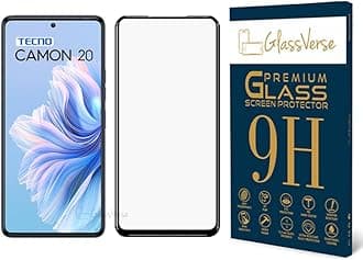 GlassVerse 11D Tempered Glass For Tecno Camon 20 Cellphone (Pack of 1) With Free Installation Kit Full Screen Coverage-6.567 Inch
