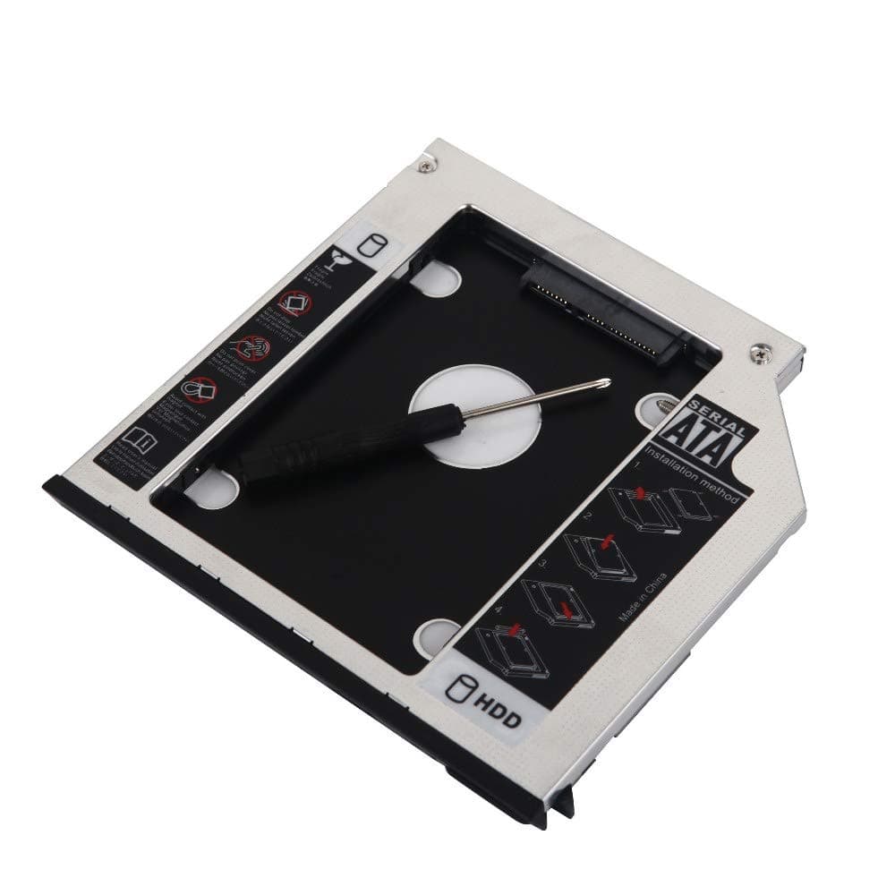 2nd HDD SSD Hard Drive Optical Bay Caddy Frame for Dell Latitude E6400 E6500 E6410 E6510 Precision M2400 M4400 M4500 Modular Bay