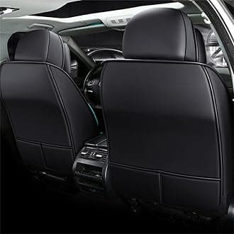 Luxury 5-Seat Car Seat Covers Fit for Prius Plug-in Full Set Cushion Leather Front Rear Seat Protectors Non-Slip Waterproof Durable Vehicle Seat Covers with Headrest(Black Green)