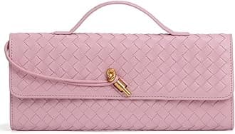 Trendy Woven Evening Clutch Purses Women Underarm Shoulder Handbag Cute Satchels Crossbody Purse PU Leather Wallet