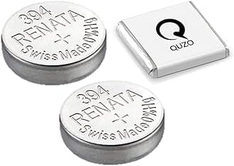 Bundle of 2 x Renata 394 Watch Battery 1.55v SR936SW + Quzo Belgian Chocolate - Official Renata Watch Batteries