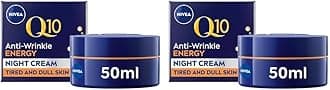 NIVEA Q10 Energy Recharging Face Night Cream (50ml), Energising Night Cream for Women, Hydrating Night Face Cream, Recharging Face Cream with Vitamin C and Q10 (Pack of 2)