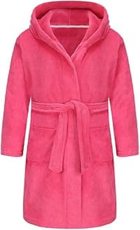 Boys Girls Bathrobe Soft Towel Hooded Robe Terry cloth Turkish Cotton Bathrobe