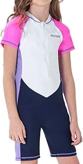 Teen Girls One Piece Swimsuit Kid Swimsuit Girls Water Sport Short Swimsuit UPF 50+ Sun Protection Bathing Suits