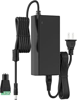 BTF-LIGHTING AC100-240V to DC12V8A Max96W 7A 6A 5A 4A 3A 2A 1A Power Supply Adapter Converter with 5.5x2.1mm DC Output Jack for WS2815 WS2811 5050 3528 5630 FOB COB etc LED Strip Module Light