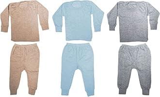 PURSUE FASHIONUnisex Kids Winter Wear Fleece Front Open Thermal Innerwear Top & Full Pant Woolen Warmer Combo Set for Girls Boys, Kids Unisex Body Warmer Thermal (Set of 3)