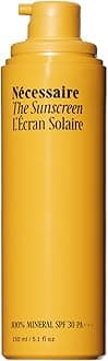 Nécessaire The Mineral Sunscreen SPF 30 PA+++. For The Body. Broad Spectrum. Zinc Oxide, Hyaluronic Acid, Niacinamide. Hydrate. Protect Against Sun Damage + Premature Aging. Dermatologist-Tested 5.1oz