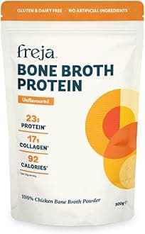 Bone Broth Powder | 100% Natural Collagen & Protein Powder | Free-Range Chicken | Amino Acids & Minerals | Nutrition for Healthy Gut, Joints, Skin, Hair & Nails | 300g (15 Servings)