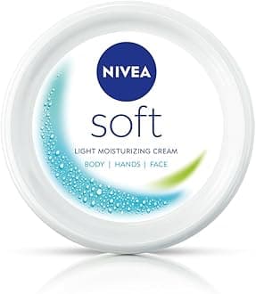 NIVEA Soft Light Moisturizer For Face, Hand & Body, Instant Hydration, Non-Greasy Cream With Vitamin E & Jojoba Oil, 100ml