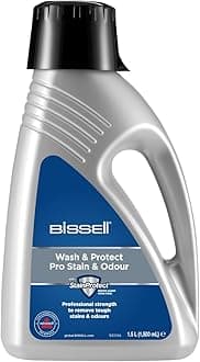 BISSELL Wash and Protect Pro Stain & Odour, For BISSELL Upright Carpet Cleaners, 1.5L, Professional strength to remove tough stains & odours, 1089N