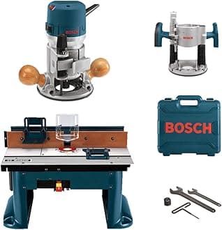 1617EVSPK Wood Router Tool Combo Kit - 2.25 Horsepower Plunge Router & Fixed Base Router Kit with a Variable Speed 12 Amp Motor and RA1181 Benchtop Router Table