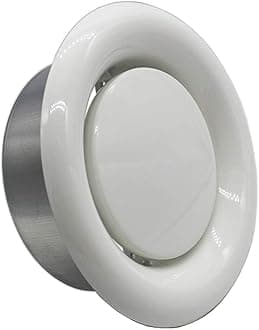 Kair Ceiling Extract Valve 200mm - 8 inch White Coated Metal Vent