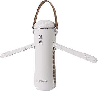 Sanivery Electric Portable Dryer for Clothes - Mini Clothes Dryer with Shoe Drying Attachment, Foldable Drying Rack, Super-Quiet Motor, Timers Automatically Shutdown - Compact Travel Dryers