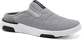 OrthoComfoot Men's Orthopedic Slip-On Loafers Walking Shoes with Arch Support: Comfortable Orthotic Shoes for Plantar Fasciitis, Casual Flat Feet Slippers for Foot and Heel Pain Relief