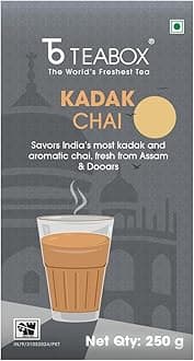 Premium Kadak Chai Vacuum Sealed Pack for Freshness | Sourced From The Estates Of Assam & Dooars | Strong and Premium Chai Black Tea 250G