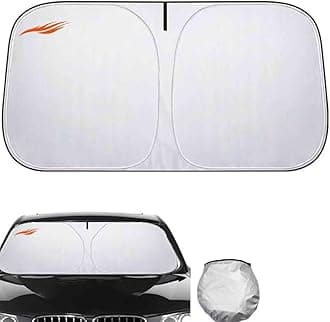 Sun Visor for car windscreen Compatible with Honda E 2019-2024，car Screen Cover car Sunscreen windscreen,Blocks Sunlight, Heat and UV Rays（Silver）