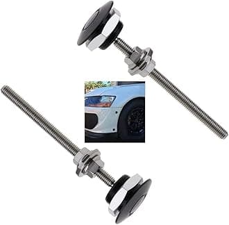 2Pack Quick Release Latch Lock Clip Push Button Bonnet Kit 1.25in/32mm Diameter Universal Aluminum Alloy Quick Latch Lock for Auto Car Bumper License Plate Hood or Various DIY(2Pack-Black)