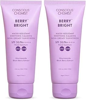 Hybrid Lightweight Gel Sunscreen SPF 50 PA ++++ | With Water Resistant Niacinamide, Black Berry Extract | Non-Greasy, No White-Cast | All Skin Types, Cruelty Free | Pack of 2