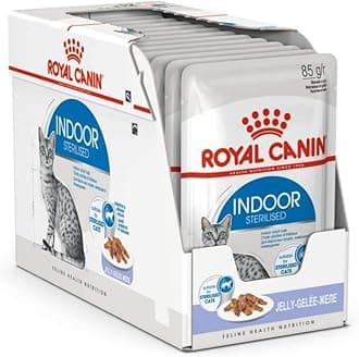 ROYAL CANIN Indoor Sterilised In Jelly Adult Wet Cat Food Pouches - 12 x 85g