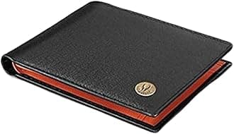 WildHorn Leather Wallet for Men, Black & Tan, Classic