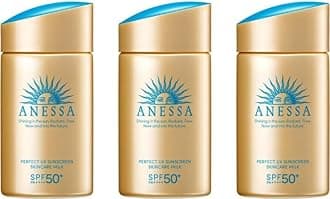 Anessa Sunscreen Perfect UV Skin Care Milk SPF50+ PA++++ 2.02floz (60ml) Pack Of 3 Super Waterproof